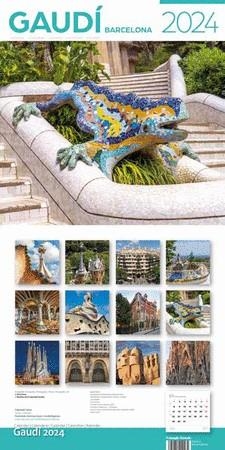 CALENDARI 2024 PARET (30X30 CM) GAUDÍ-2 A (DRAC) | 8424455240262
