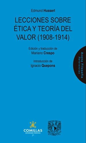 LECCIONES SOBRE ETICA Y TEORIA DEL VALOR (1908 - 1914) | 9788484689713 | HUSSERL, EDMUND