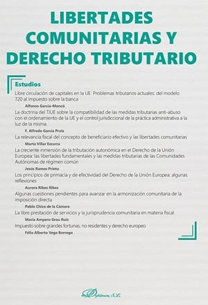 LIBERTADES COMUNITARIAS Y DERECHO TRIBUTARIO MONOGRAFICO REVISTA NUEVA | 9788411705127