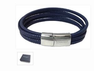 POLSERA PELL DUES TRENES BLAU | 3005210000830