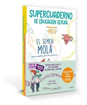 PACK APRENDE CON MENSTRUITA (EL SEMEN MOLA + SUPERCUADERNO DE EDUCACIÓN SEXUAL) (MENSTRUITA) | 9788419975058 | SALVIA, ANNA