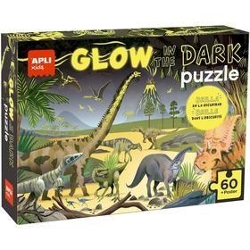 PUZZLE GLOW IN THE DARK DINOSAURES 60 P. | 8410782194354