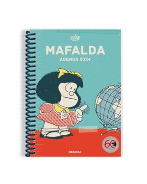 AGENDA MAFALDA ANILLADA COLUMNAS TURQUESA 2024 | 9789878935737 | QUINO