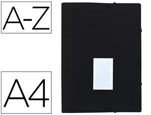 CARPETA ACORDEO 12 BOSSES PLASTIC NEGRA | 8423473110533