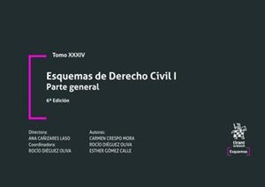 ESQUEMAS DE DERECHO CIVIL I PARTE GENERAL 6ª EDICION TOMO XX | 9788411976886 | GOMEZ CALLE, ESTHER / CAÑIZARES LASO, ANA