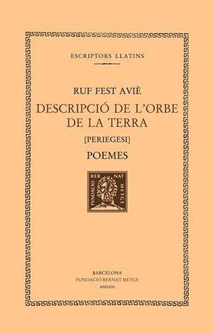DESCRIPCIÓ DE L'ORBE DE LA TERRA. POEMES | 9788498594317 | RUF FEST AVIE