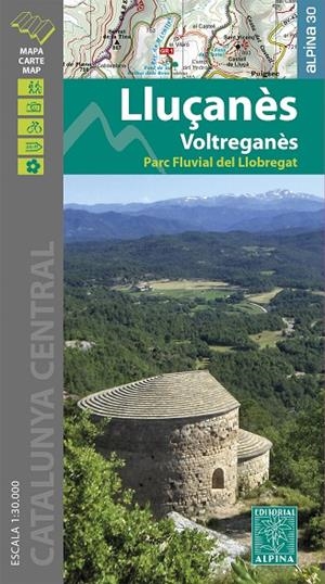 LLUÇANES. VOLTREGANES, PARC FLUVIAL DEL LLOBREGAT : MAPA-GUIA [2023] | 9788480909907 | EQUIPO TECNICO EDITORIAL ALPINA