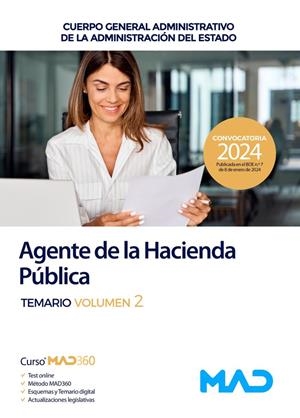 AGENTE HACIENDA PUBLICA CUERPO GENERAL ADMINISTRATIVO DE LA ADMINISTRACIÓN DEL ESTADO. TEMARIO VOLUMEN 2 | 9788414278635 | MARTÍNEZ DEL FRESNO, JOAQUÍN/RODRIGUEZ DE LA HERA, MANUEL JOSE/GUERRERO ARROYO, JOSE ANTONIO/TORRES 