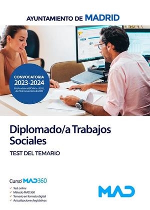 DIPLOMADO/A TRABAJOS SOCIALES AYUNTAMIENTO DE MADRID. TEST DEL TEMARIO | 9788414277447 | TORRES FONSECA, FRANCISCO JESUS/GARCIA FERNANDEZ, ELENA/SOUTO FERNÁNDEZ RAFAEL, SANTIAGO/BERMUDO SÁN