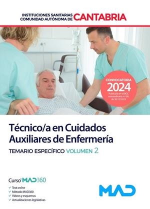 TECNICO/A CUIDADO AUXILIAR ENFERMERÍA CANTABRIA. TEMARIO ESPECÍFICO VOL. 2 | 9788414278789 | ANIA PALACIO, JOSE MANUEL/CLAVIJO GAMERO, ROCIO/GOMEZ MARTINEZ, DOMINGO/JUNQUERA VELASCO, CARMEN ROS