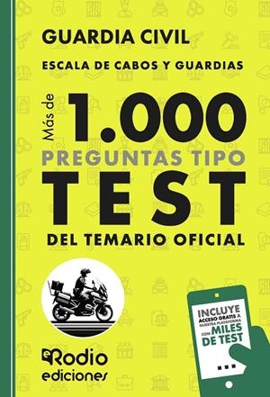 GUARDIA CIVIL ESCALA DE CABOS Y GUARDIAS. MÁS DE MIL PREGUNTAS TIPO TEST | 9788419922472 | ORTEGA PALOP, MIGUEL ÁNGEL