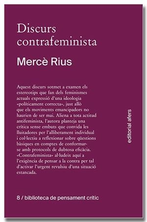 DISCURS CONTRAFEMINISTA | 9788418618758 | RIUS SANTAMARIA, MERCÈ