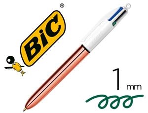 BOLIGRAF 4 COLORS BIC SHINE OR ROSA | 3086123636910