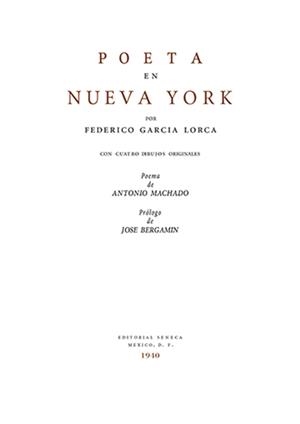 POETA EN NUEVA YORK (ED. FACSIMIL) | 9788413697482 | GARCIA LORCA, FEDERICO