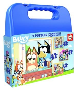 MALETA PUZLES PROGRESSIU BLUEY 12-16-20-25 PECES | 8412668198302