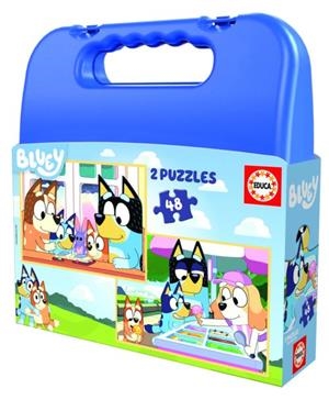 MALETA PUZLES BLUEY 2X48 PECES | 8412668198319