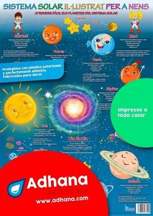 PÒSTER ADHANA SISTEMA SOLAR IL·LUSTRAT PER A NENS | 8436005168094