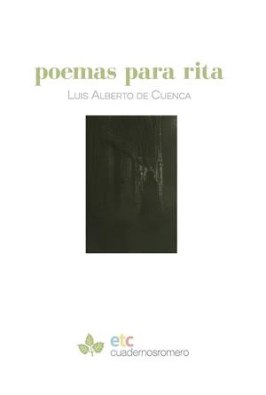 POEMAS PARA RITA | 9788410122086 | DE CUENCA, LUIS ALBERTO
