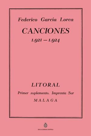 CANCIONES (1921-1924) | 9788412767902 | GARCÍA LORCA, FEDERICO