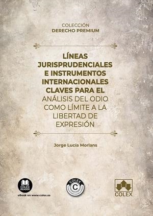 LINEAS JURISPRUDENCIALES E INSTRUMENTOS INTERNACIONALES CLAVES PARA EL ANALISIS DEL ODIO COMO LÍMITE A LA LIBERTAD DE EXPRESIÓN | 9788411944359 | MORLANS, JORGE LUCIA