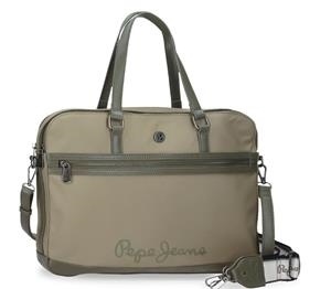 BOLSO PORTA ORDINADOR PEPE JEANS CORIN VERD | 8435692749593