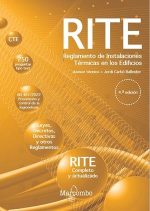 REGLAMENTO DE INSTALACIONES TÉRMICAS EN LOS EDIFICIOS (4ª  EDICIÓN) | 9788426738769 | CARBÓ BALLESTER, JORDI