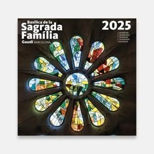 CALENDARI 2025 PARET (16X16 CM) SAGRADA FAMÍLIA-2 (VITRALLS) | 8424455250506
