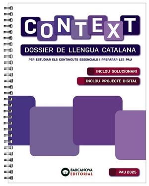 CONTEXT. DOSSIER DE LLENGUA CATALANA. BATXILLERAT 2025 | 9788448962821 | PÉREZ DÍEZ, ANA / SOLER CANALS, MERCÈ / VILA SUBIRANAS, MARTA