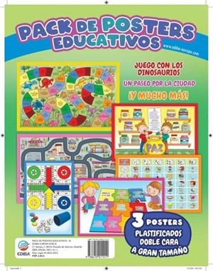 PACKS DE POSTERS EDUCATIVOS JUEGO CON LOS DINOSAURIOS | 9788419011411