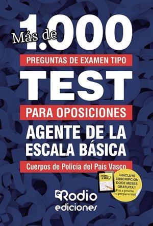 AGENTE DE LA ESCALA BÁSICA DE LOS CUERPOS DE POLICÍA DEL PAÍS VASCO : MÁS DE 1.000 PREGUNTAS DE EXAMEN TIPO TEST PARA OPOSICIONES | 9788418794568 | SANTAMARÍA GONZÁLEZ, ISABEL