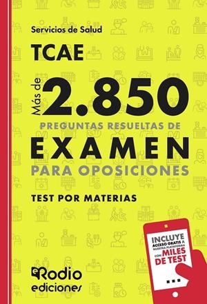 TCAE (AUXILIAR DE ENFERMERÍA). TEST POR MATERIAS. MÁS DE 2.850 PREGUNTAS RESUELTAS | 9788418794070 | GARCÍA ESCRIBANO, SILVIA