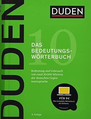 DUDEN DAS BEDEUTUNGSWORTERBUCH | 9783411041053