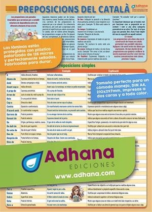 LAMINA DIDÁCTICA LES PREPOSICIONS DEL CATALÀ | 8436005162313