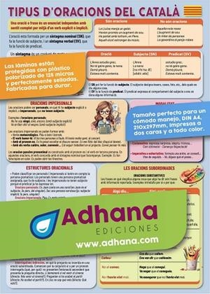 LAMINA DIDÁCTICA TIPUS D’ORACIONS DEL CATALÀ | 8436005162306