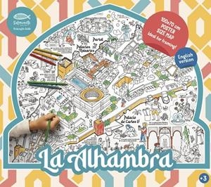 MAPA PARA COLOREAR : LA ALHAMBRA (ESPAÑOL) | 9788484789994