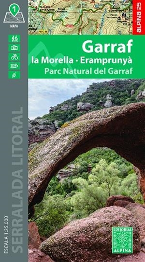 GARRAF - LA MORELLA - ERAMPRUNYÀ : PARC NATURAL DEL GARRAF : MAPA-GUIA [2024] | 9788470111303