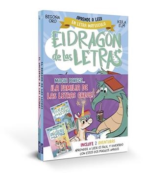 MAGIA PARECE... ¡LA FAMILIA DE LAS LETRAS CRECE! PACK CON DOS LIBROS DEL UNICORNIO Y EL DRAGÓN DE LAS LETRAS | 9788448869588 | ORO, BEGOÑA