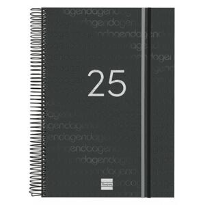 AGENDA ESPIRAL ANUAL YEAR E40 1DP 2025 NEGRE CATALÀ | 8422952387183