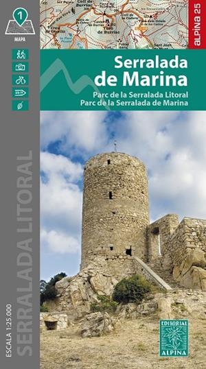 SERRALADA DE MARINA : MAPA-GUIA [2024] | 9788470111389