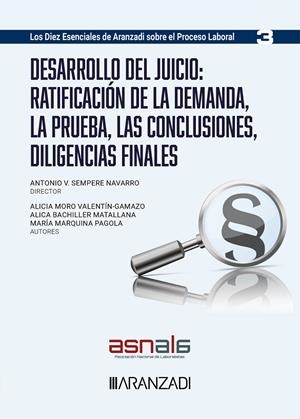 DESARROLLO DEL JUICIO : RATIFICACIÓN DE LA DEMANDA, LA PRUEBA, LAS CONCLUSIONES, DILIGENCIAS FINALES | 9788410783881 | MORO VALENTÍN-GAMAZO, ALICIA / BACHILLER MATALLANA, ALICIA