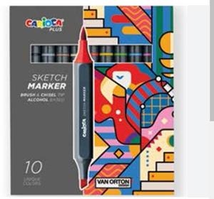 CAIXA RETOLADORS SKETCH MARKER CARIOCA PLUS 10 | 8003511452414