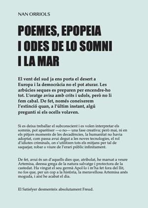POEMES, EPOPEIA I ODES DE LO SOMNI I LA MAR | 9788412694994 | ORRIOLS, NAN