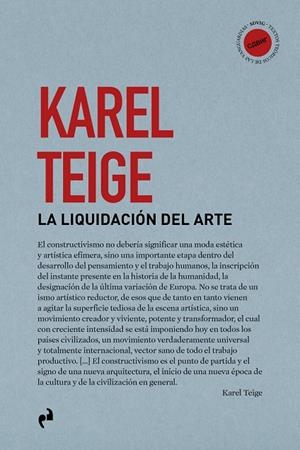 LIQUIDACIÓN DEL ARTE, LA | 9788410065642 | TEIGE, KAREL