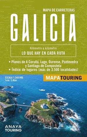 MAPA DE CARRETERAS GALICIA : MAPA TOURING [2025] | 9788491588603 | ANAYA TOURING