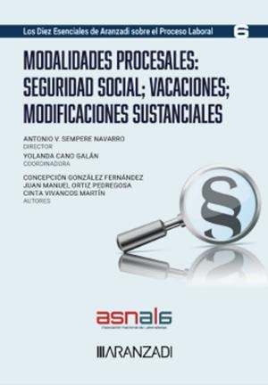 MODALIDADES PROCESALES : SEGURIDAD SOCIAL; VACACIONES; MODIFICACIONES SUSTANCIALES | 9788410783942 | GONZALEZ, CONCEPCIÓN