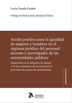 ACCIÓN POSITIVA PARA LA IGUALDAD DE MUJERES Y HOMBRES EN EL RÉGIMEN JURÍDICO DEL PERSONAL DOCENTE E INVESTIGADOR DE LAS UNIVERSIDADES PÚBLICAS | 9791387543426 | CASADO CASADO, LUCIA