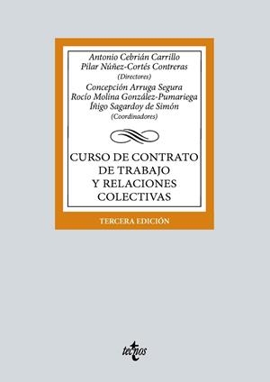 CURSO DE CONTRATO DE TRABAJO Y RELACIONES COLECTIVAS | 9788430992157 | CEBRIÁN CARRILLO, ANTONIO / NÚÑEZ-CORTÉS CONTRERAS, PILAR / ARRUGA SEGURA, CONCEPCIÓN / MOLINA GONZÁ