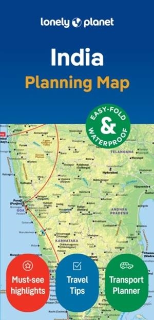 INDIA : LONELY PLANET PLANNING MAP [2024] | 9781787015791