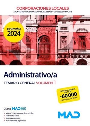 ADMINISTRATIVO/A DE AYUNTAMIENTOS, DIPUTACIONES Y DEMÁS CORPORACIONES LOCALES. TEMARIO 1 | 9788414275955 | GUERRERO ARROYO, JOSE ANTONIO / GARCIA FERNANDEZ, ELENA / SOUTO FERNÁNDEZ, RAFAEL SANTIAGO