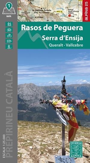RASOS DE PEGUERA- SERRA D'ENSIJA : MAPA-GUIA [2025] | 9788470111532
